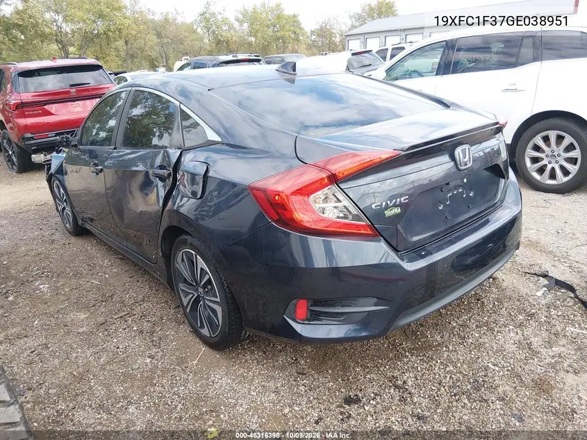 2016 HONDA CIVIC VIN 19XFC1F37GE038951 — фото 3