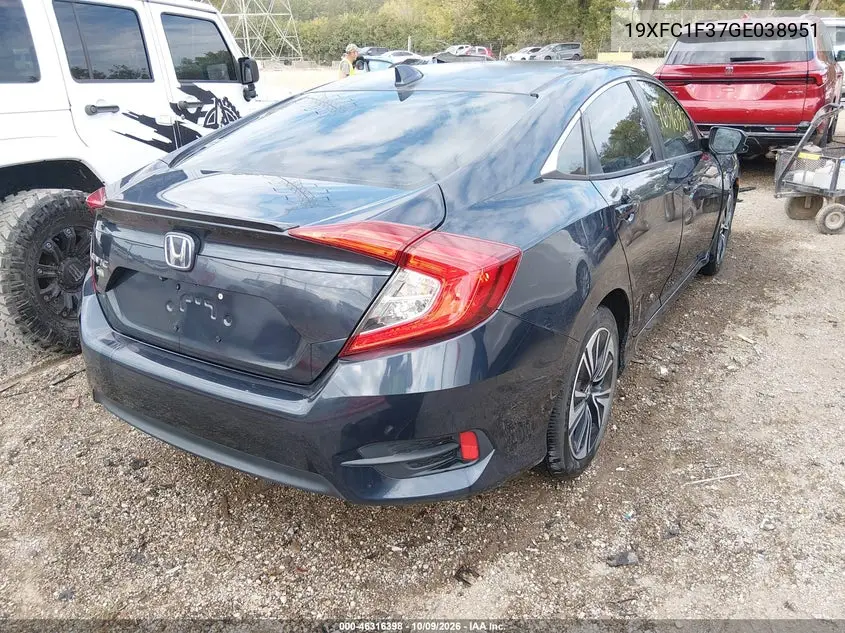 2016 HONDA CIVIC VIN 19XFC1F37GE038951 — фото 4