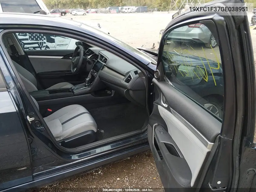 2016 HONDA CIVIC VIN 19XFC1F37GE038951 — фото 5