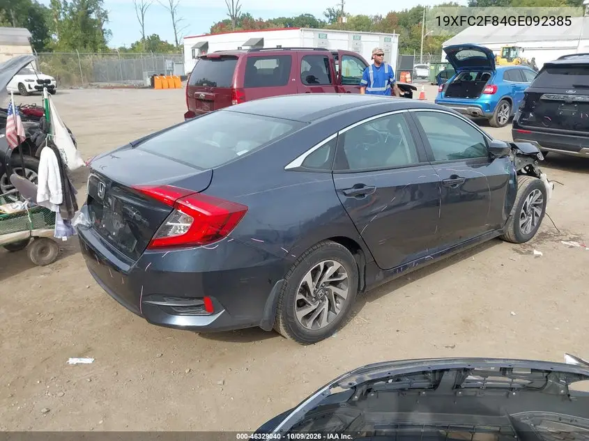 2016 HONDA CIVIC VIN 19XFC2F84GE092385 — фото 4