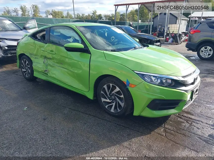 HONDA CIVIC 2016, VIN 2HGFC4B05GH300548