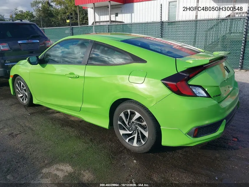 2016 HONDA CIVIC VIN 2HGFC4B05GH300548 — фото 3