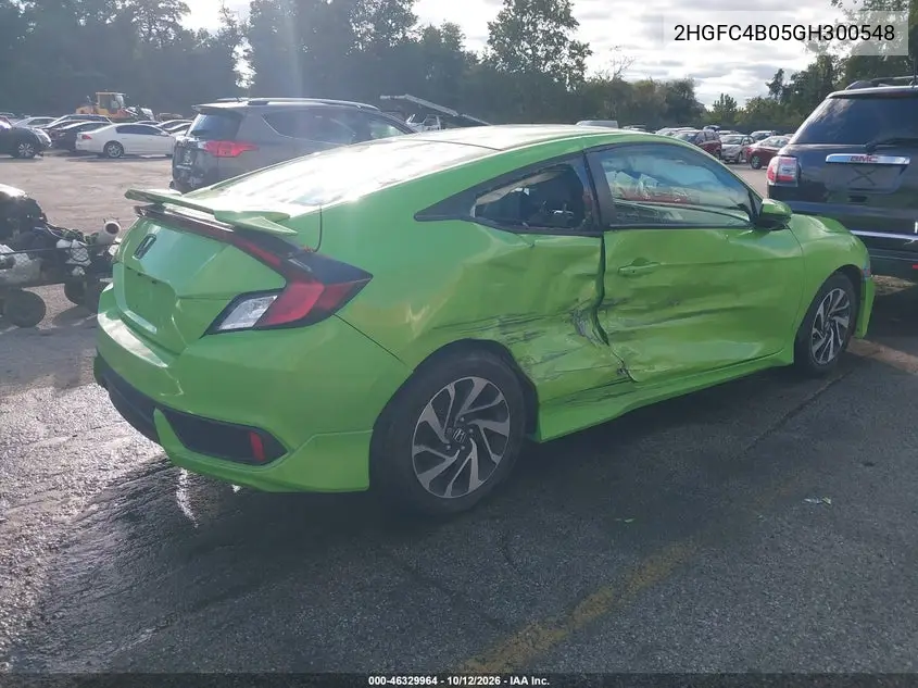 2016 HONDA CIVIC VIN 2HGFC4B05GH300548 — фото 4