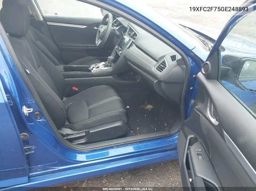 2016 HONDA CIVIC VIN 19XFC2F75GE248893 — фото 5