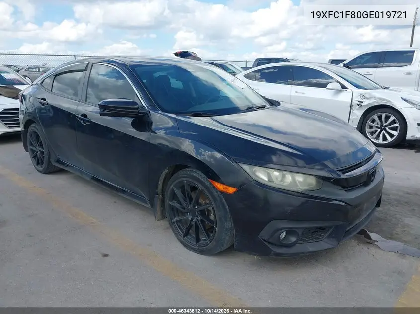 HONDA CIVIC 2016, VIN 19XFC1F80GE019721