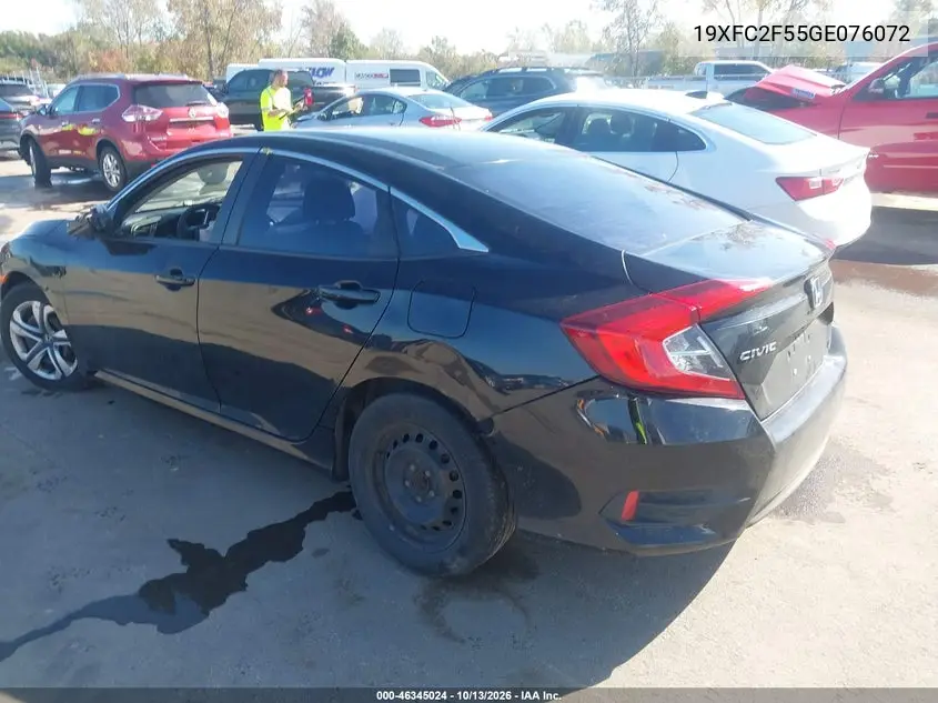 2016 HONDA CIVIC VIN 19XFC2F55GE076072 — фото 3