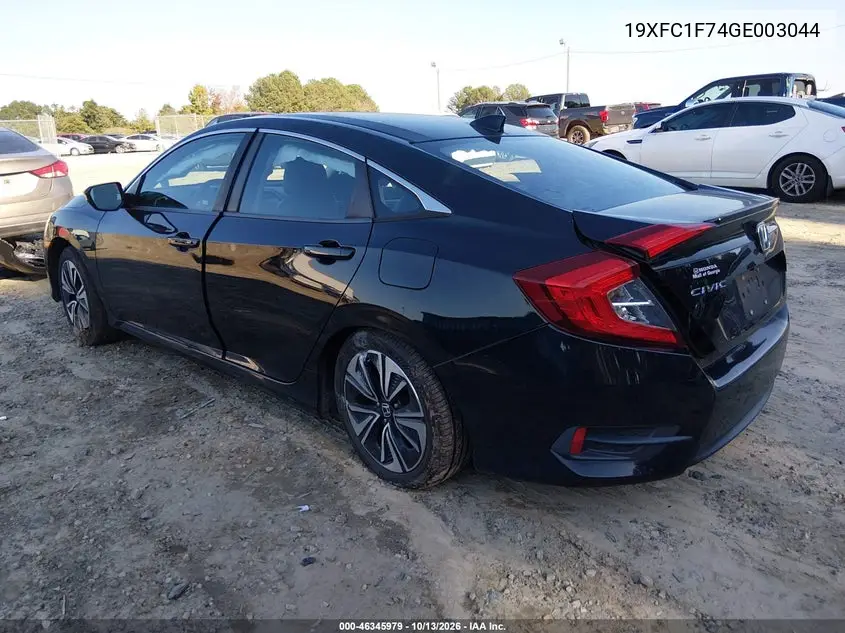 2016 HONDA CIVIC VIN 19XFC1F74GE003044 — фото 3