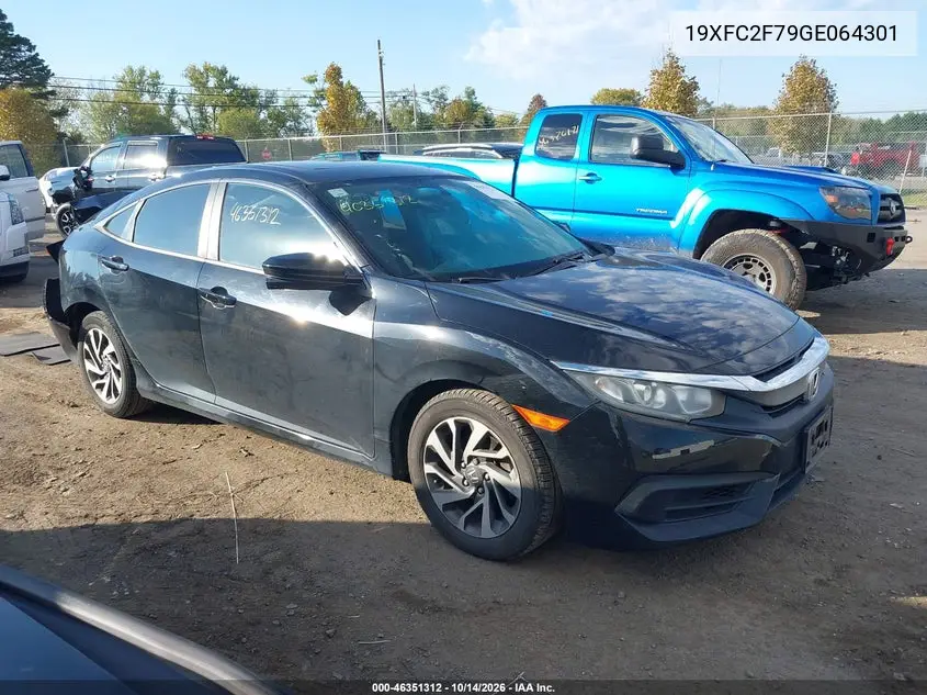HONDA CIVIC 2016, VIN 19XFC2F79GE064301