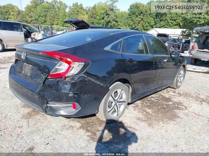 2016 HONDA CIVIC VIN 19XFC2F54GE059103 — фото 4