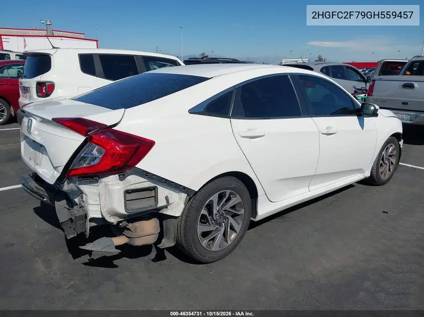 2016 HONDA CIVIC VIN 2HGFC2F79GH559457 — фото 4