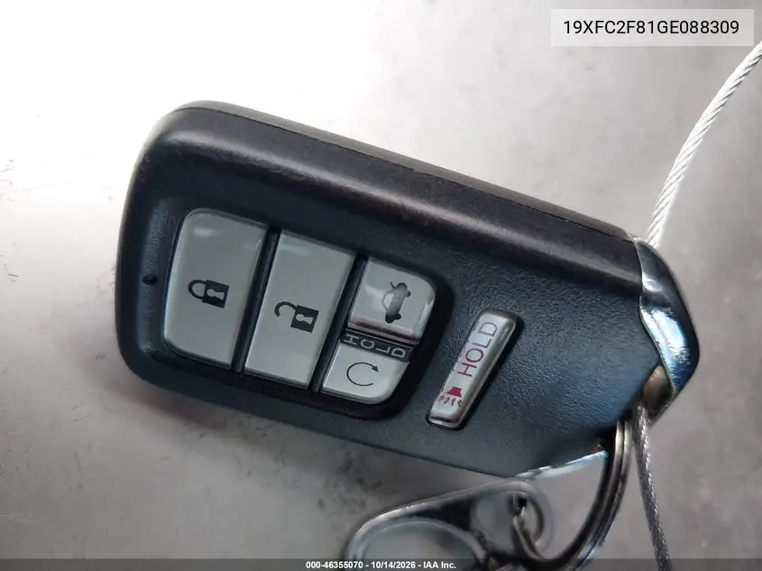 2016 HONDA CIVIC VIN 19XFC2F81GE088309 — фото 11
