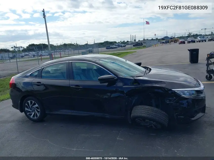 2016 HONDA CIVIC VIN 19XFC2F81GE088309 — фото 13