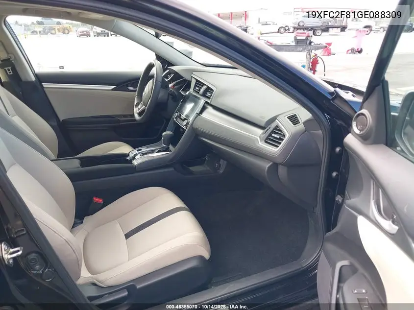 2016 HONDA CIVIC VIN 19XFC2F81GE088309 — фото 5