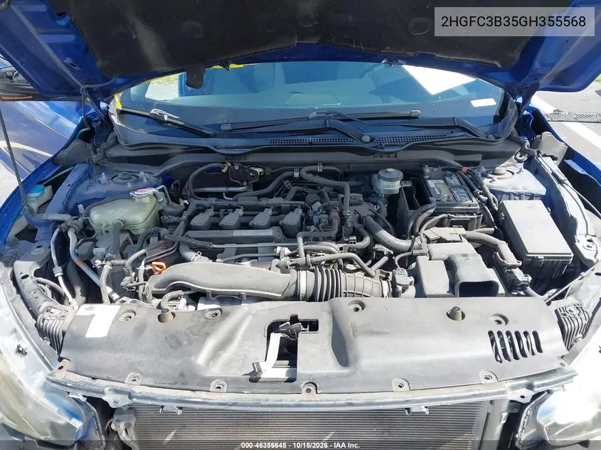 2016 HONDA CIVIC VIN 2HGFC3B35GH355568 — фото 10