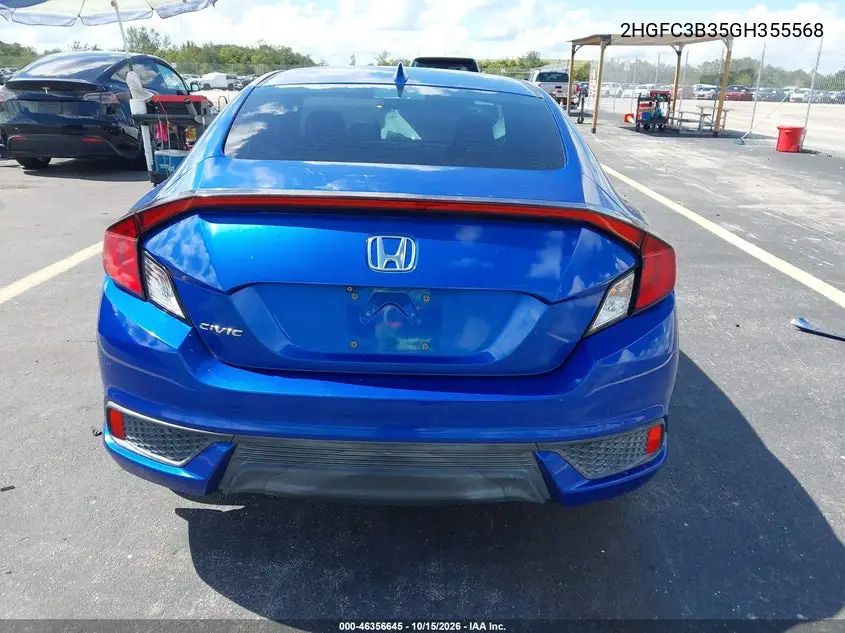 2016 HONDA CIVIC VIN 2HGFC3B35GH355568 — фото 16