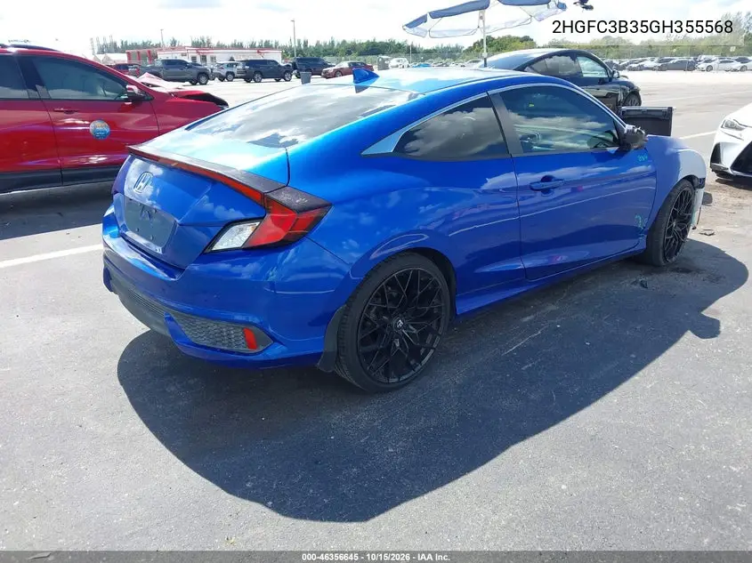 2016 HONDA CIVIC VIN 2HGFC3B35GH355568 — фото 4