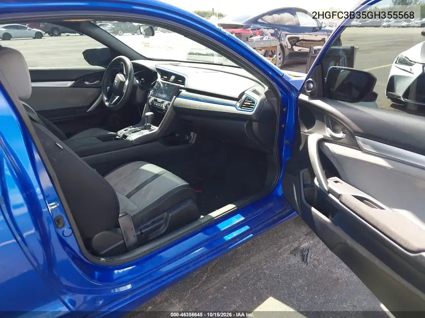 2016 HONDA CIVIC VIN 2HGFC3B35GH355568 — фото 5