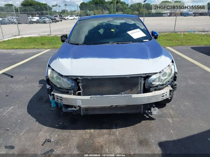 2016 HONDA CIVIC VIN 2HGFC3B35GH355568 — фото 6