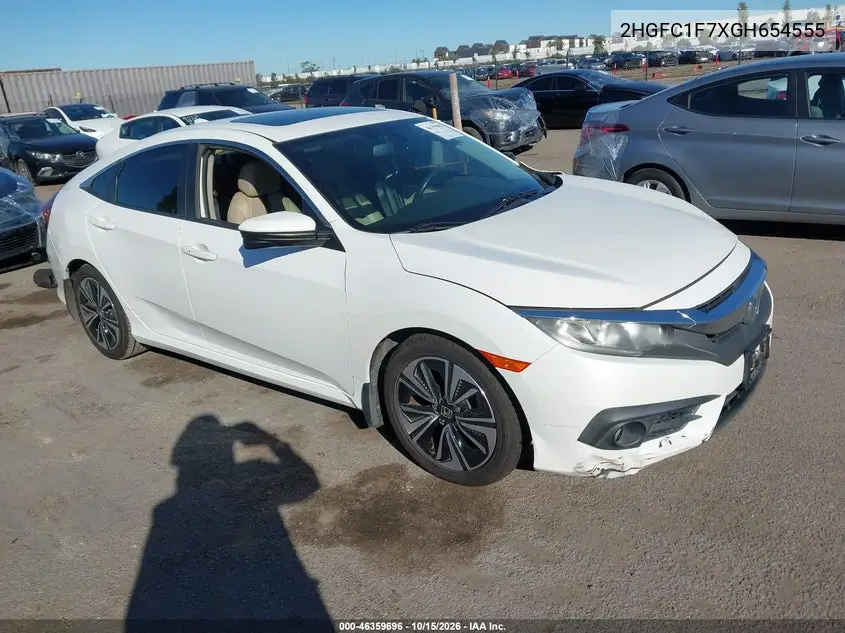 HONDA CIVIC 2016, VIN 2HGFC1F7XGH654555