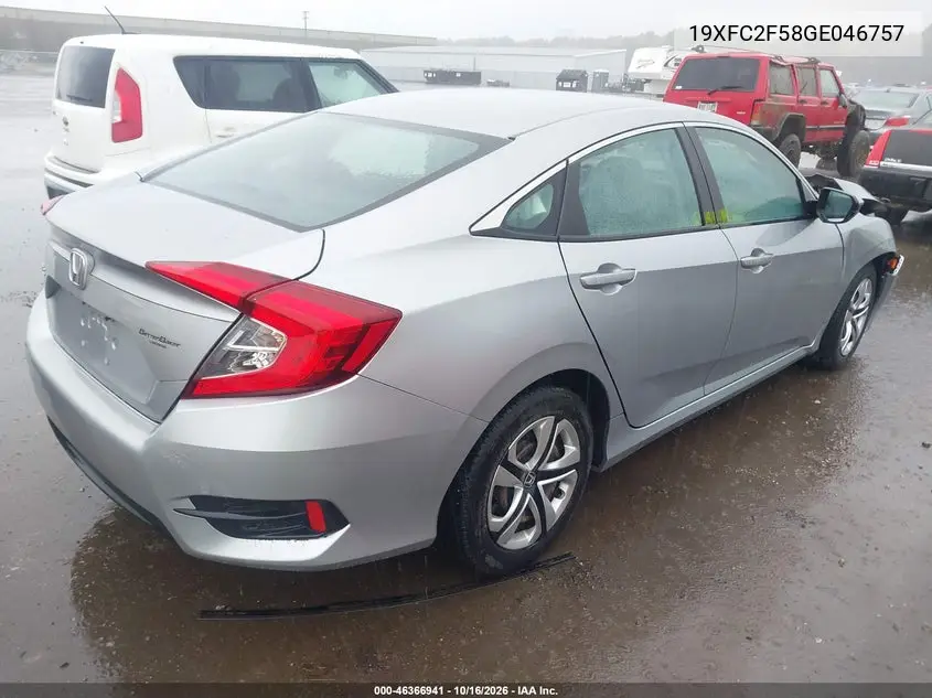 2016 HONDA CIVIC VIN 19XFC2F58GE046757 — фото 4