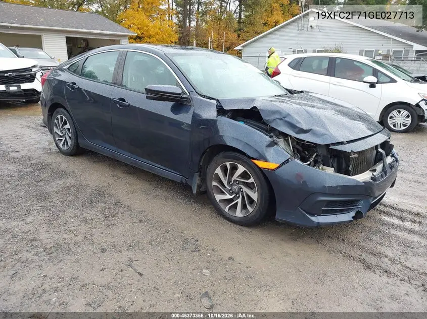 HONDA CIVIC 2016, VIN 19XFC2F71GE027713