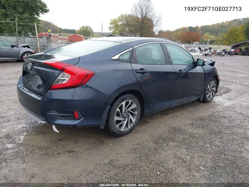 2016 HONDA CIVIC VIN 19XFC2F71GE027713 — фото 4