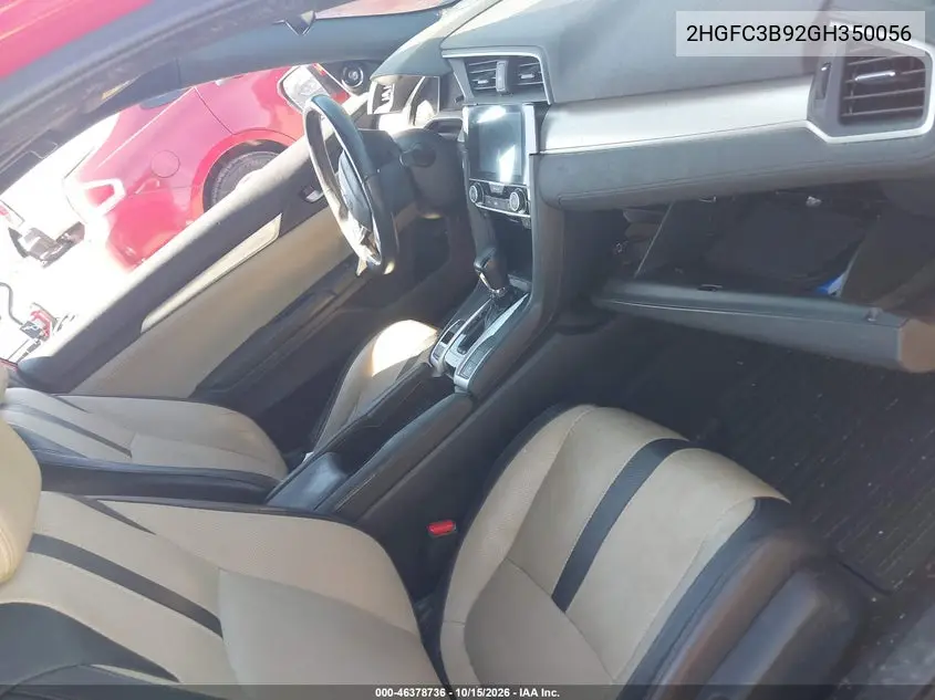 2016 HONDA CIVIC VIN 2HGFC3B92GH350056 — фото 5