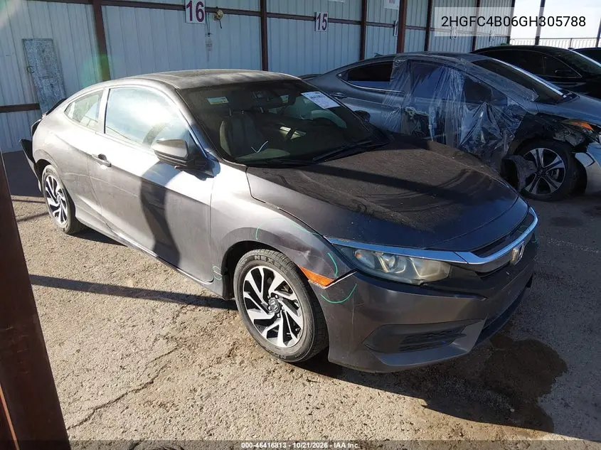 HONDA CIVIC 2016, VIN 2HGFC4B06GH305788