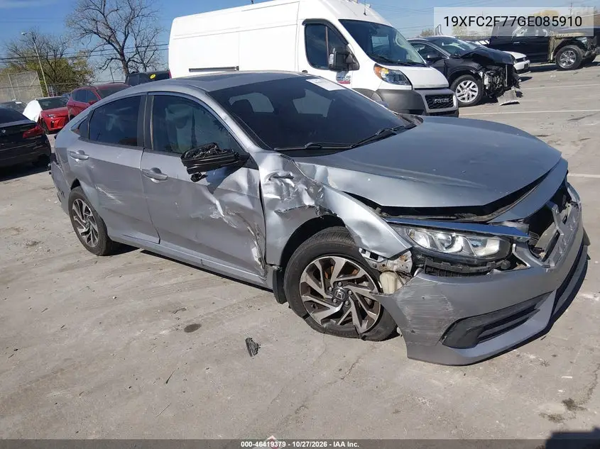 HONDA CIVIC 2016, VIN 19XFC2F77GE085910