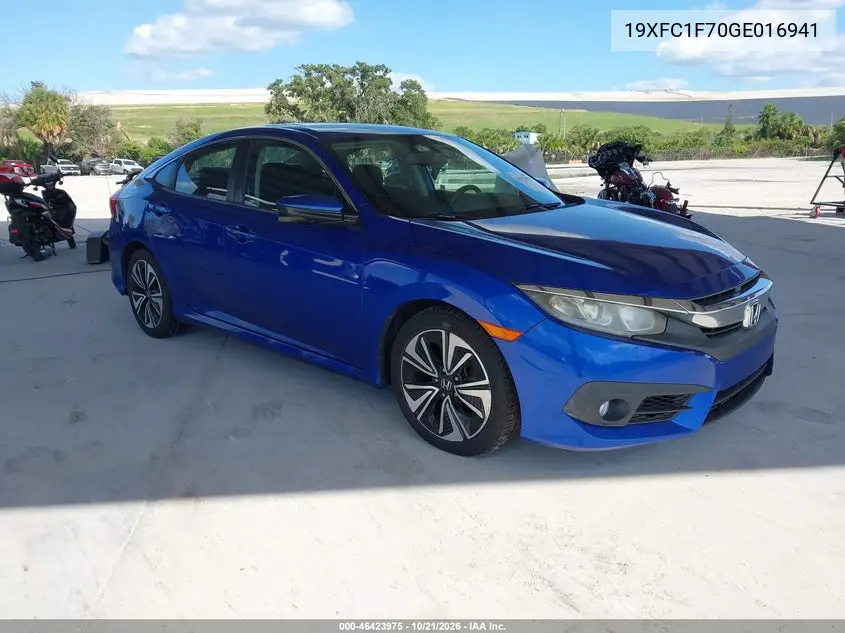 HONDA CIVIC 2016, VIN 19XFC1F70GE016941