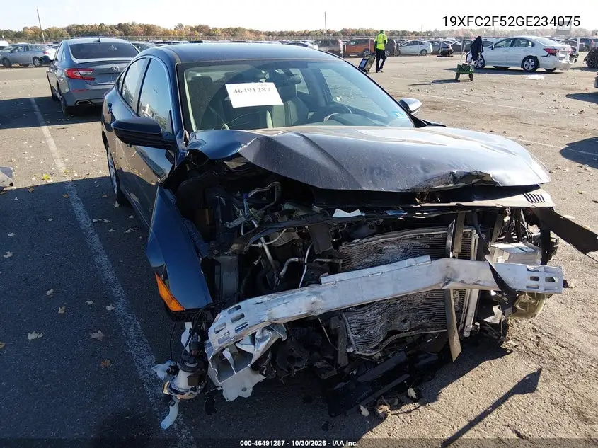 HONDA CIVIC 2016, VIN 19XFC2F52GE234075