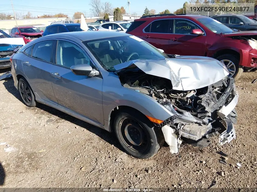 HONDA CIVIC 2016, VIN 19XFC2F59GE248877