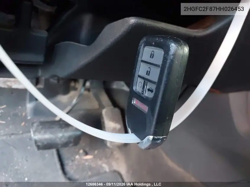 2017 HONDA CIVIC VIN 2HGFC2F87HH026453 — фото 10