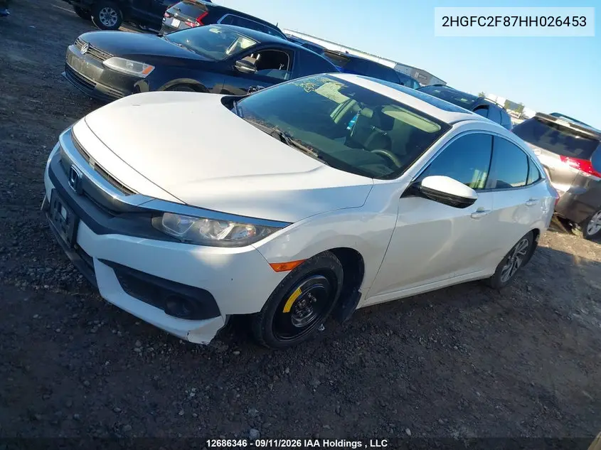 2017 HONDA CIVIC VIN 2HGFC2F87HH026453 — фото 13