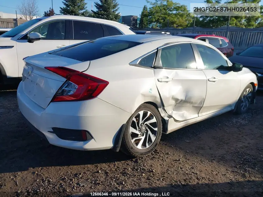 2017 HONDA CIVIC VIN 2HGFC2F87HH026453 — фото 4