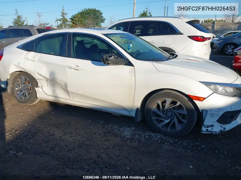 2017 HONDA CIVIC VIN 2HGFC2F87HH026453 — фото 6