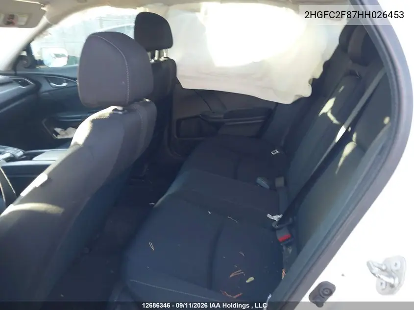 2017 HONDA CIVIC VIN 2HGFC2F87HH026453 — фото 8