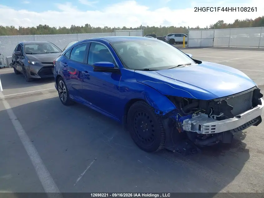 HONDA CIVIC 2017, VIN 2HGFC1F44HH108261