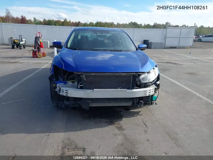 2017 HONDA CIVIC VIN 2HGFC1F44HH108261 — фото 13