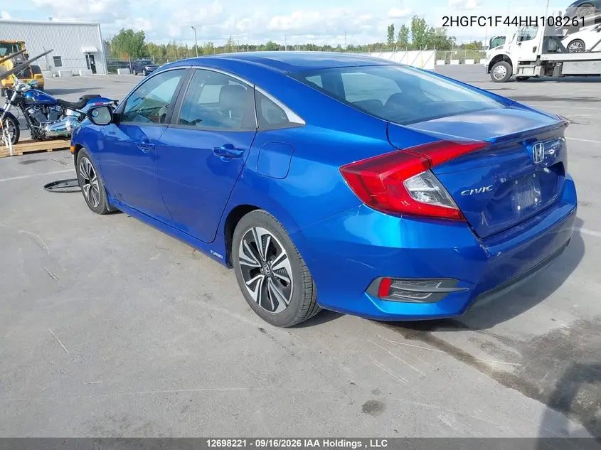 2017 HONDA CIVIC VIN 2HGFC1F44HH108261 — фото 3