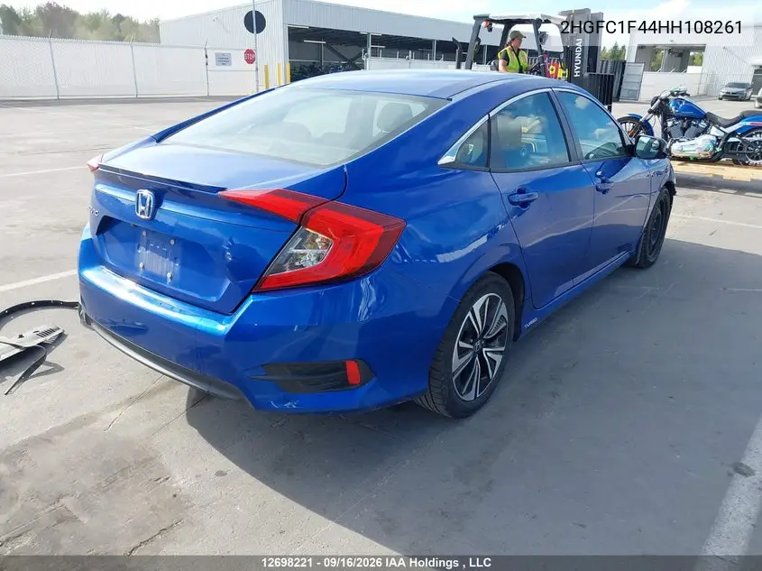2017 HONDA CIVIC VIN 2HGFC1F44HH108261 — фото 4