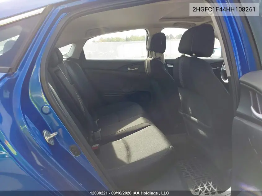 2017 HONDA CIVIC VIN 2HGFC1F44HH108261 — фото 8