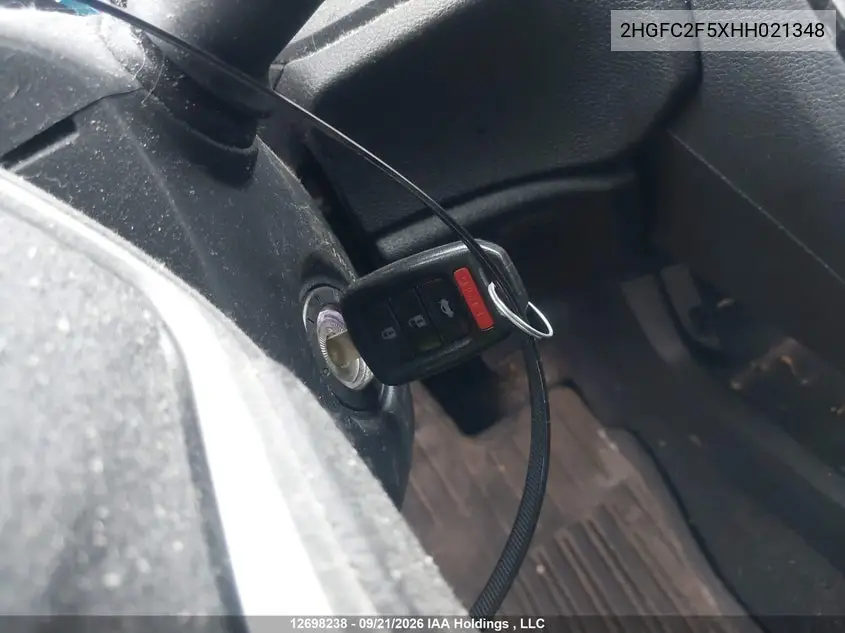 2017 HONDA CIVIC VIN 2HGFC2F5XHH021348 — фото 12