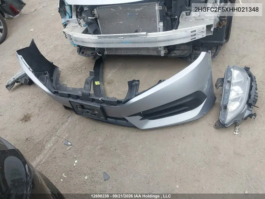 2017 HONDA CIVIC VIN 2HGFC2F5XHH021348 — фото 13