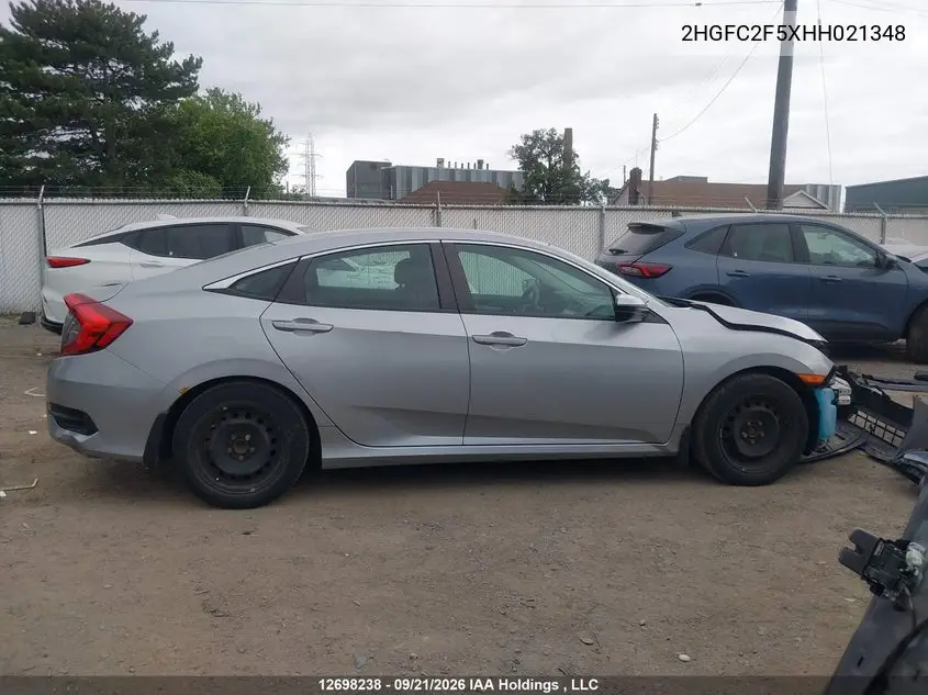 2017 HONDA CIVIC VIN 2HGFC2F5XHH021348 — фото 15