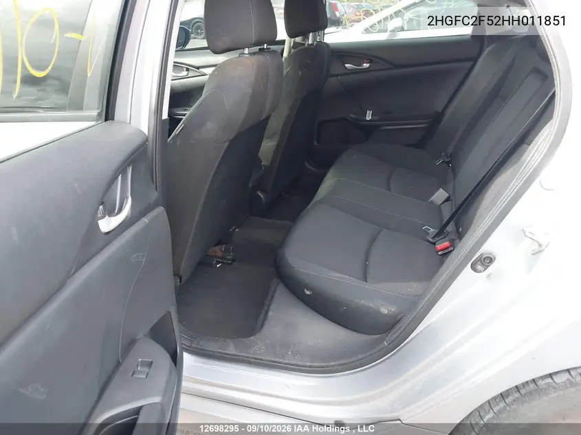 2017 HONDA CIVIC VIN 2HGFC2F52HH011851 — фото 8