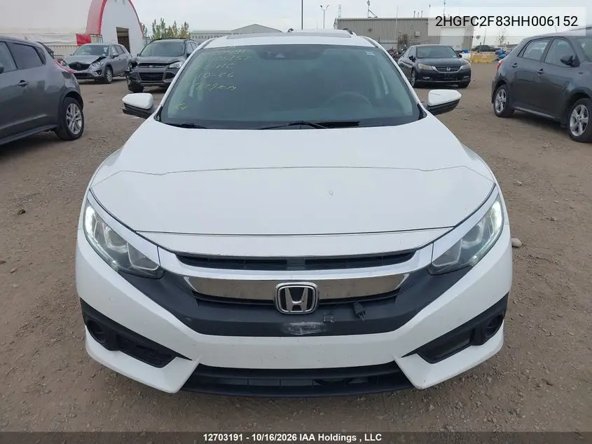 2017 HONDA CIVIC VIN 2HGFC2F83HH006152 — фото 13