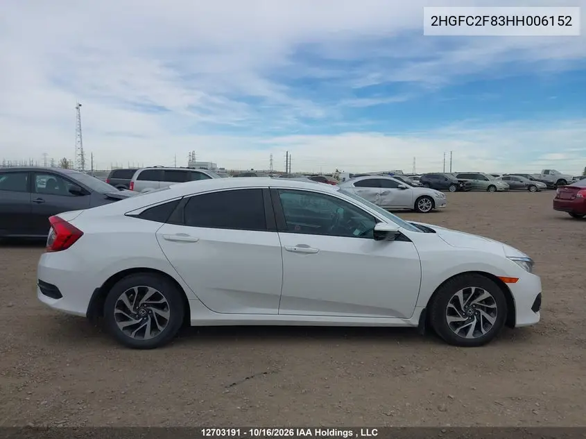2017 HONDA CIVIC VIN 2HGFC2F83HH006152 — фото 14