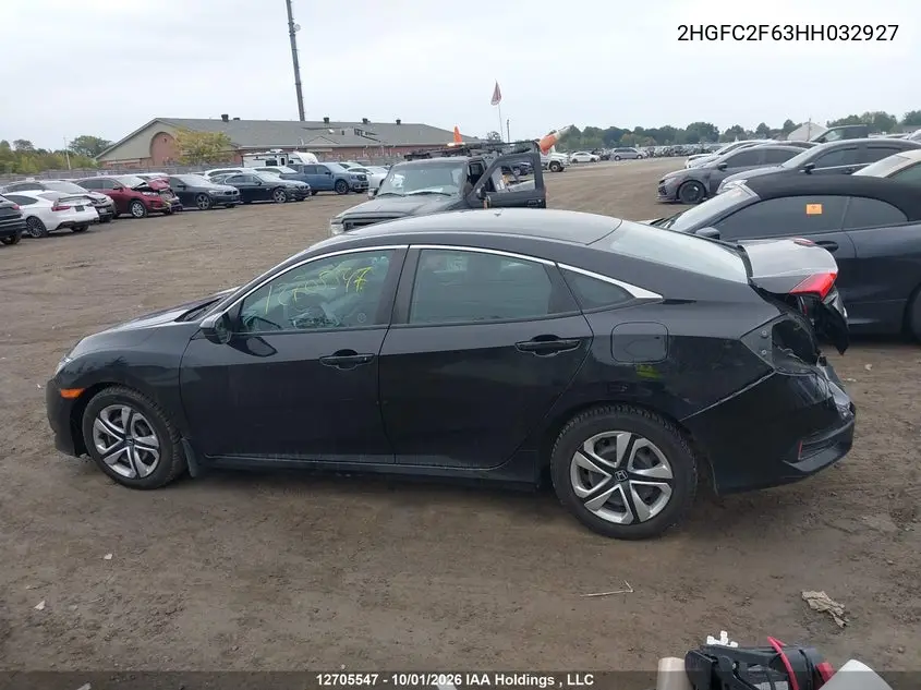 2017 HONDA CIVIC VIN 2HGFC2F63HH032927 — фото 15