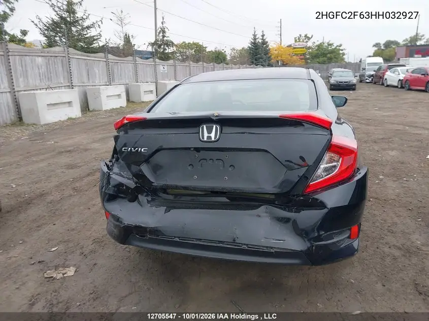 2017 HONDA CIVIC VIN 2HGFC2F63HH032927 — фото 17